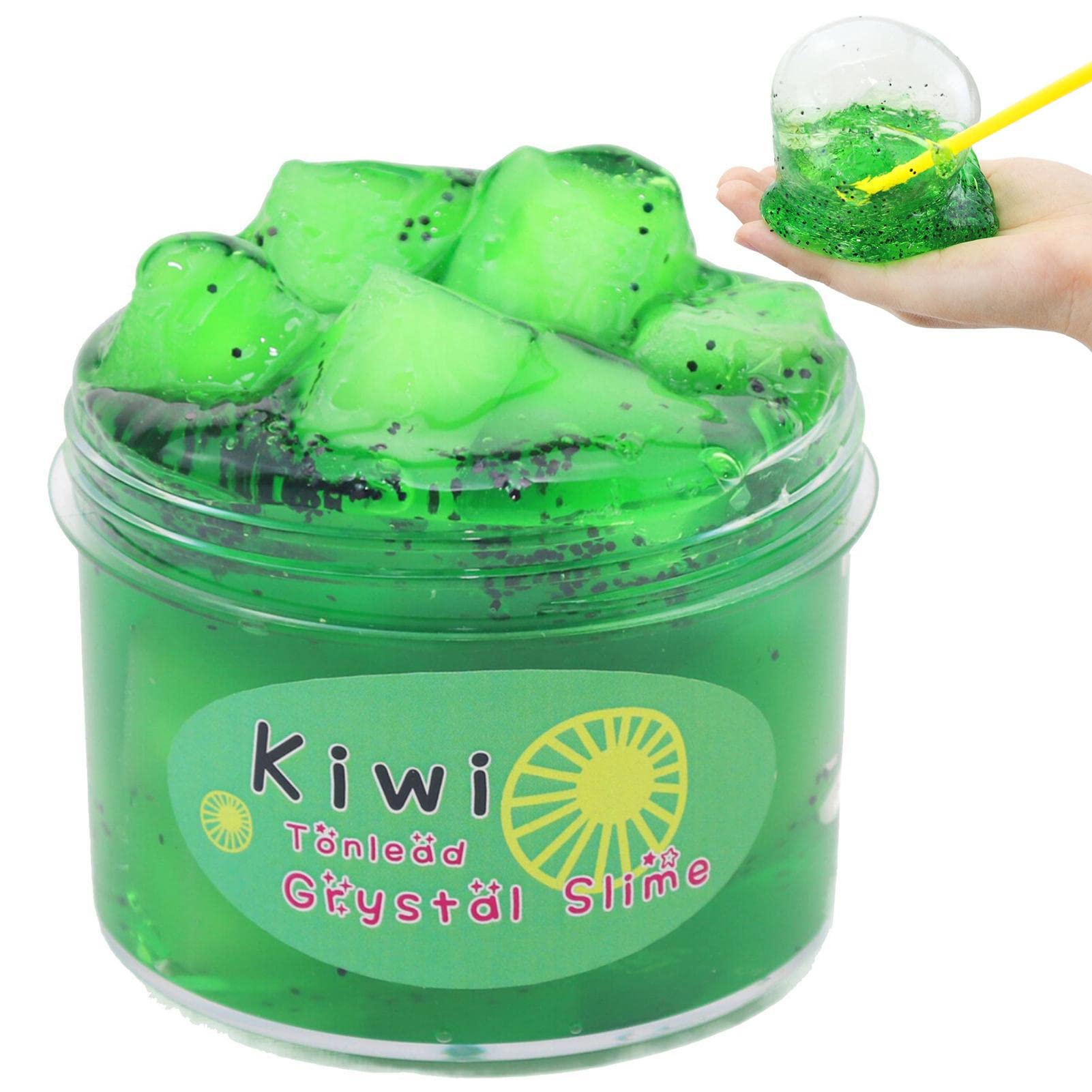 Clear Crystal Putty, Soft Jelly Non-Sticky Clay, Mud Stretchy Kids Toys, With Fruit Slices, Toys, CParty Favors For Girls And Boys