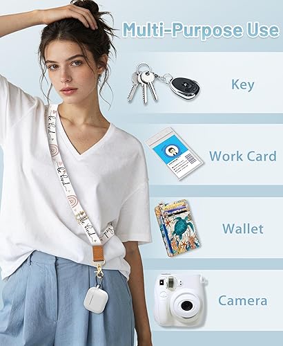 Miniatura 4 de Cordón para Teléfono con Correa de Muñeca Cruzada, Cordón para Teléfono Celular Be Kind para Alrededor del Cuello, Correa Ajustable, Arcoíris Lindo