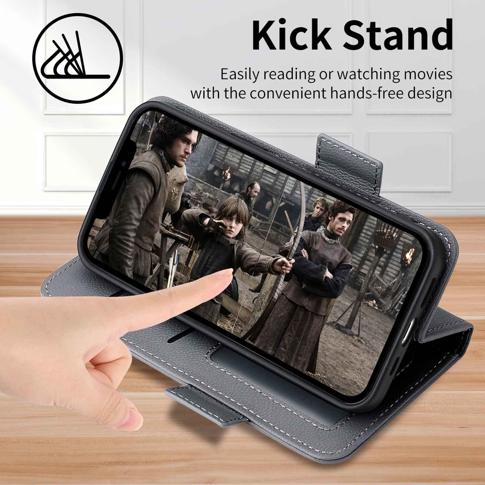 COOKD Custodia Portafoglio Per OnePlus Nord CE 2 Lite 5G - Pelle PU Con Rilievo, 3 Slot Carte, Portamonete, Supporto Stand, Cinturino, Chiusura Magnetica, Oro Rosa - 2