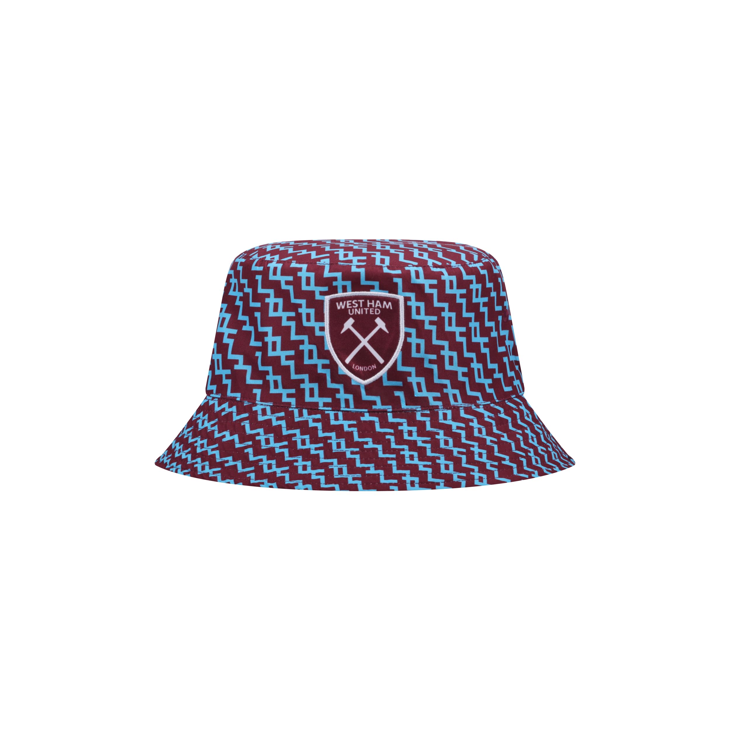 Foco Unisex Multicolour Officially Licensed Football Reversible Pixel Bucket Hat (Uk, Alpha, One Size, West Ham United Fc)