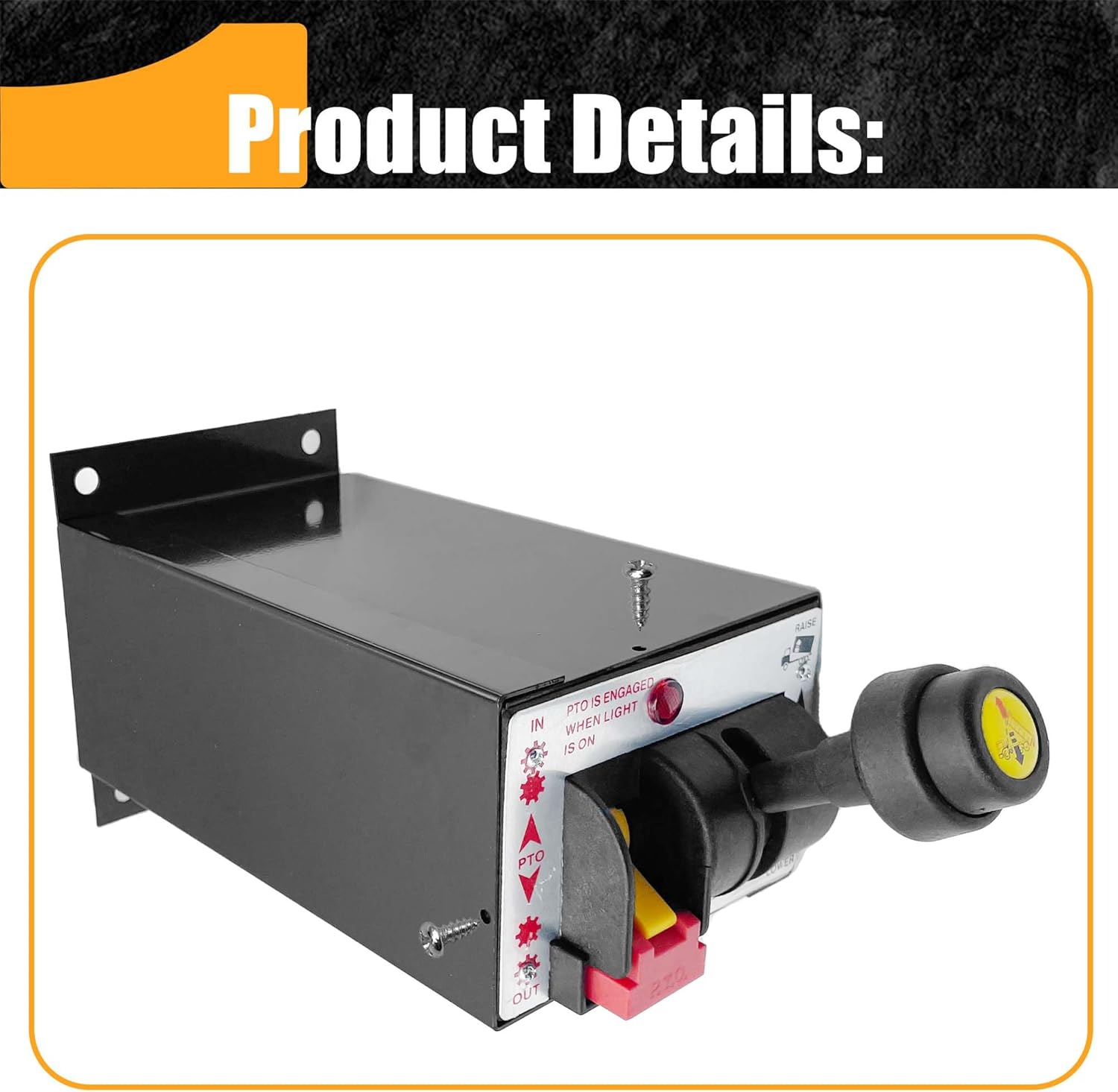 PTO Hoist Control Valve Air Kit with Kickout Compatible with Dump Truck Tipper Hydraulic System, K90 Dual Valve with PTO Switch, Console Tower, 10m Air Tube/Replace# AV-295 329358X 329219X