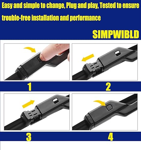 Miniatura 6 de Juego de 3 limpiaparabrisas de repuesto para Buick Encore 2013Chevrolet Trax 2015, repuesto de equipo original, limpiaparabrisas de 26 pulgadas + 15