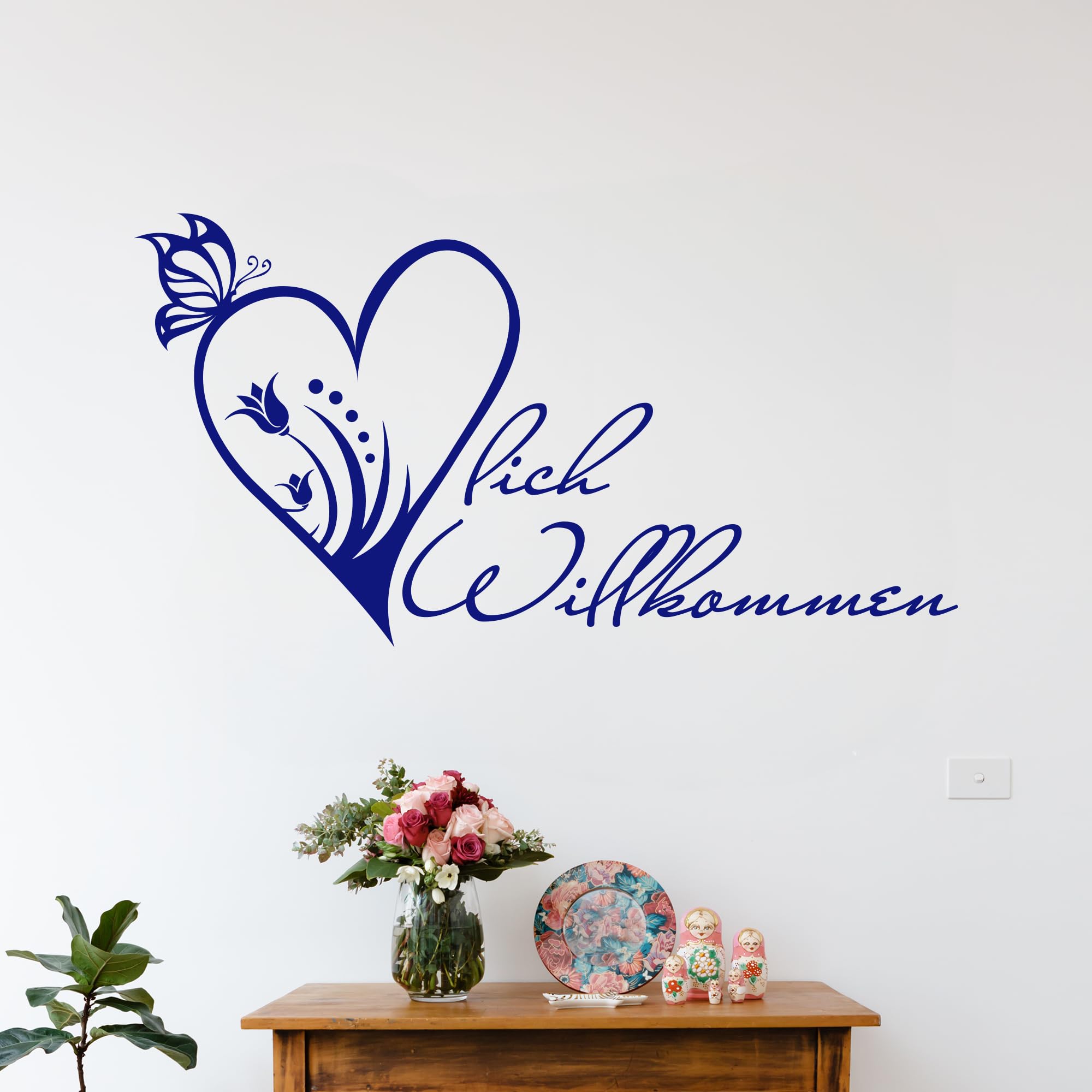 Wandtattoo-Loft Sticker Mural Frise Motif Carrés – 240x49cm, Bleu Turquoise, 4 Tailles