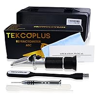 Vista 3 de TEKCOPLUS Refractómetro anticongelante 4 en 1, refractómetro de refrigerante con ATC para verificar el sistema anticongelante del automóvil, glicol