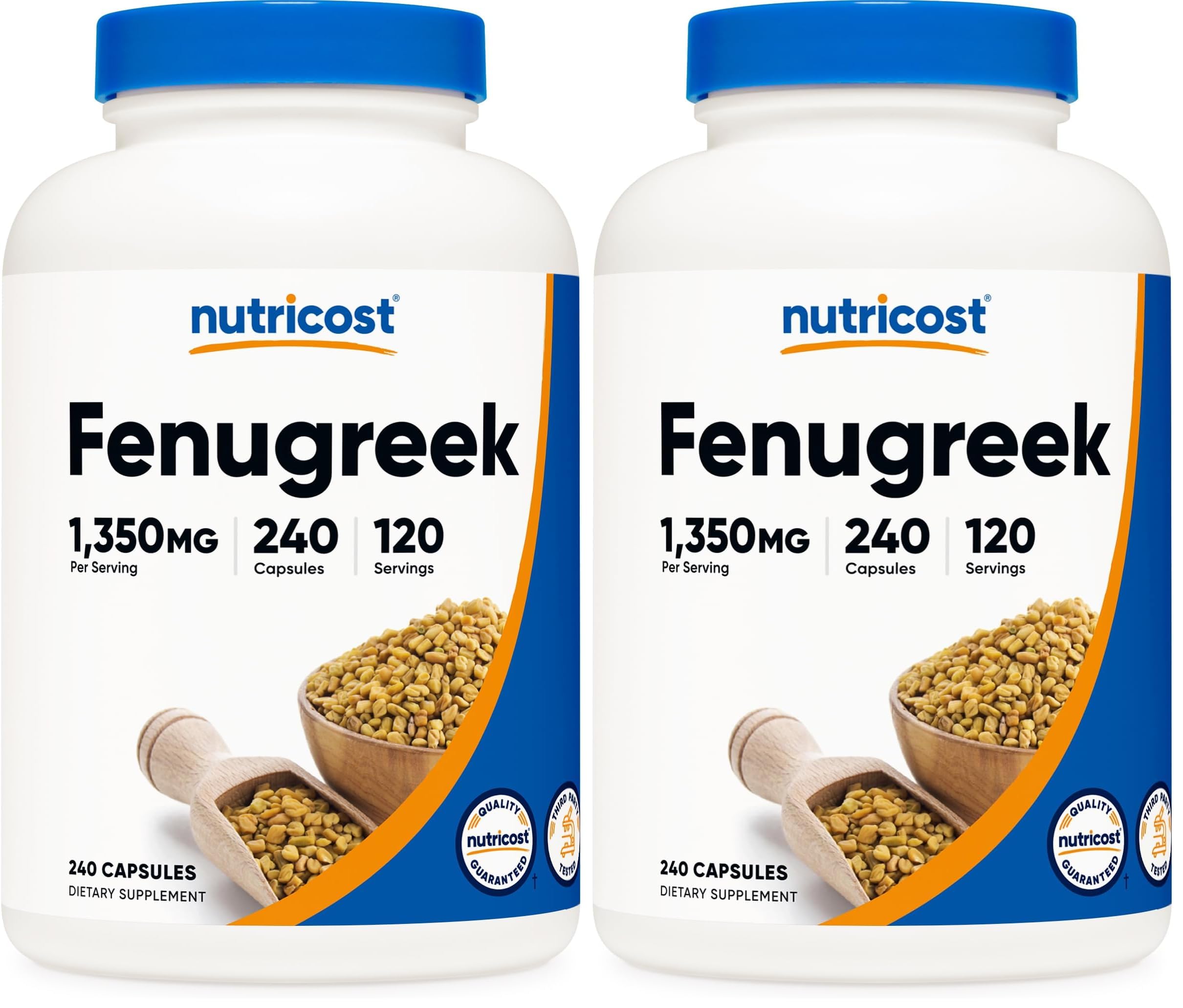 Nutricost Fenugreek Seed 1350mg, 240 Capsules, Gluten Free, GMO-Free — Amazon image 9