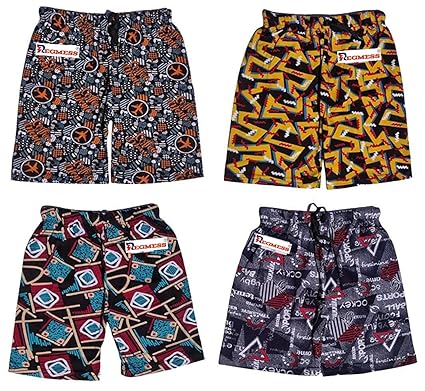REGMESS Boys Regular Shorts (Pack of 4)