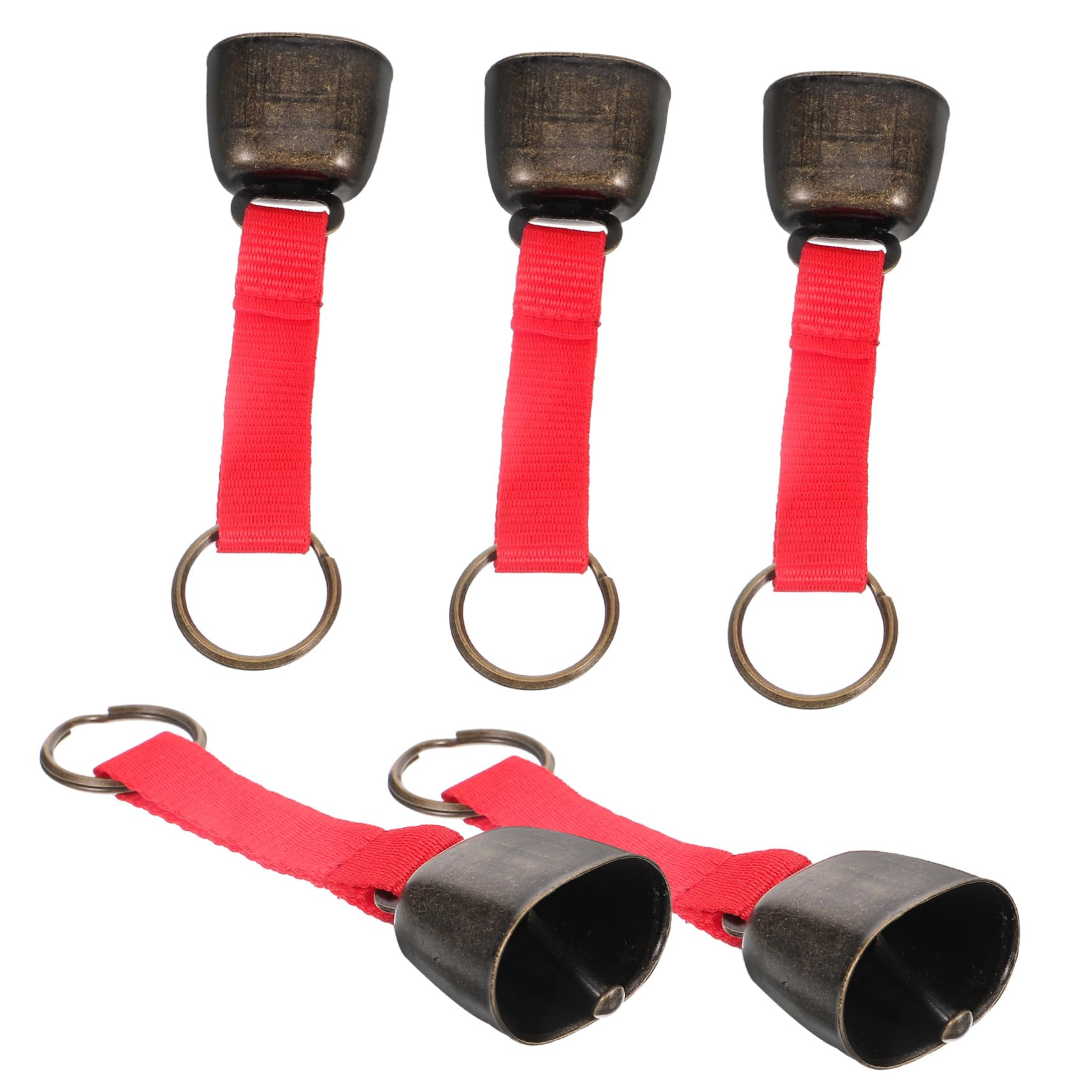 TOGEVAL 5pcs Bear Bell Loud Emergency Bell for Hiking Camping and Climbing Lightweight Strap for Bear and Safety