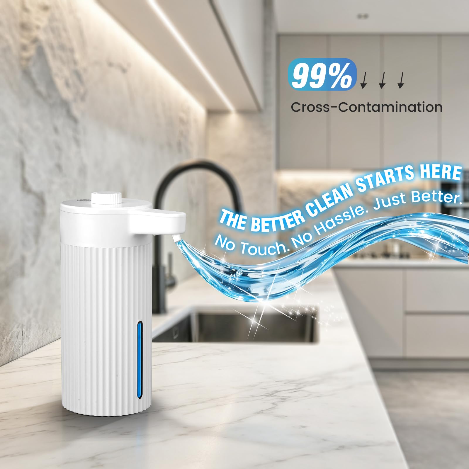 Blancel Dispenser automatico di sapone liquido ricaricabile Touchless Pompa