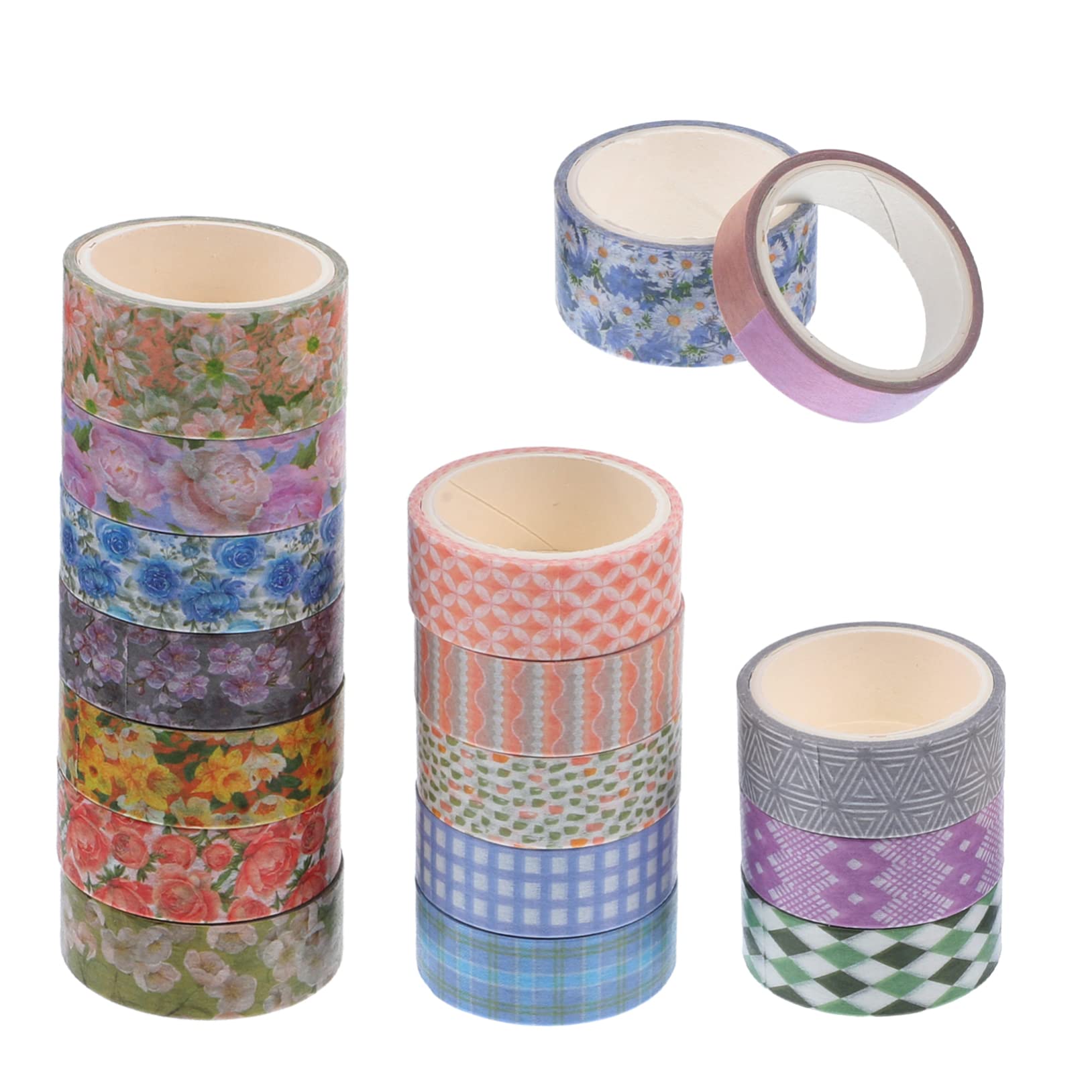 NUOBESTY 51 Nastro Adesivo Decorativo Carta Per Scrapbooking Di Washi Tape Con Motivi Floreali Per Progetti Fai Da Te e Planner
