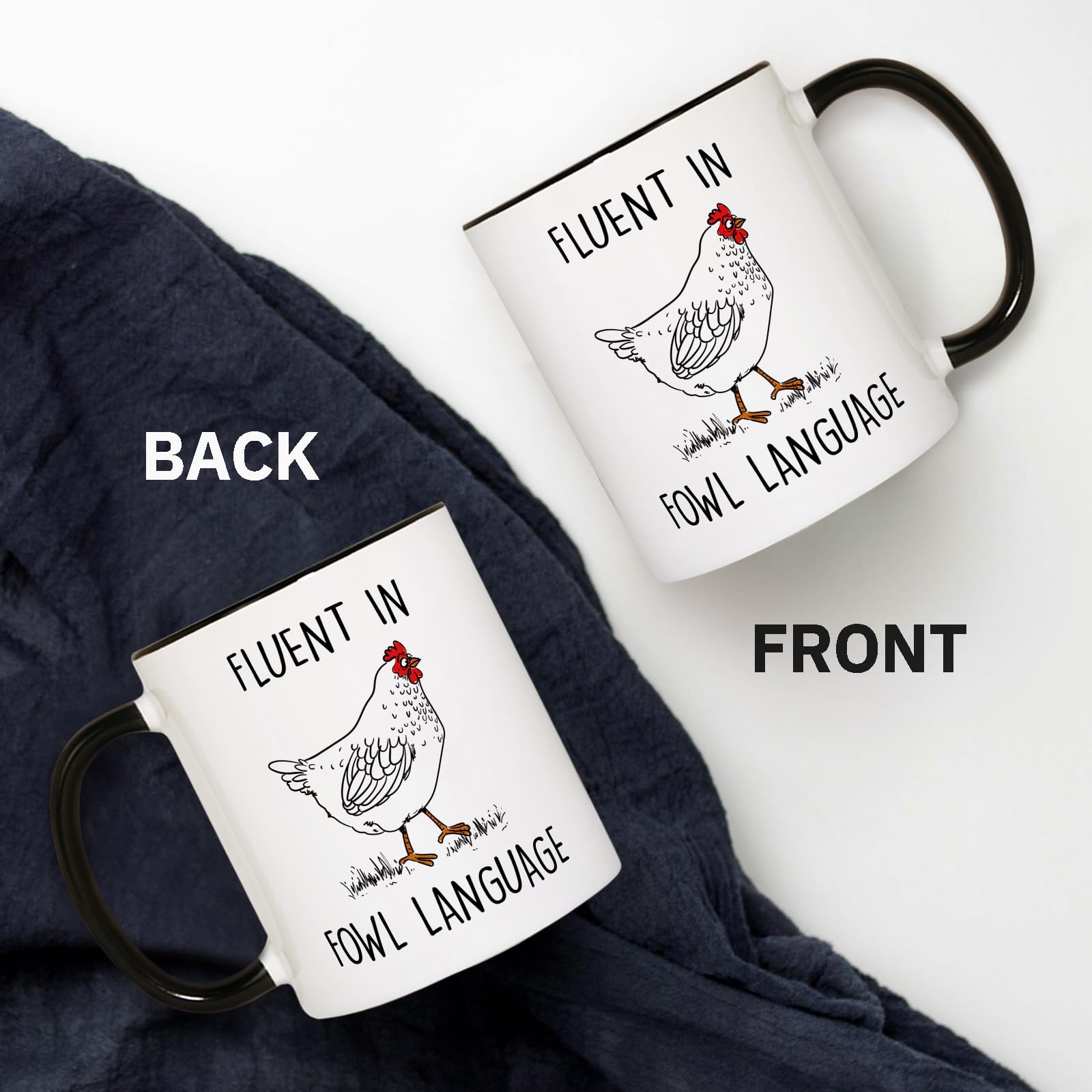 Aurahouse Chicken Gifts for Women Men, Funny Coffee Mug, Christmas Birthday Gifts for Women, White Elephant Gifts for Adults, Rooster Chickens Decor Stuff, Chicken Gift for Chicken Lovers Lady
