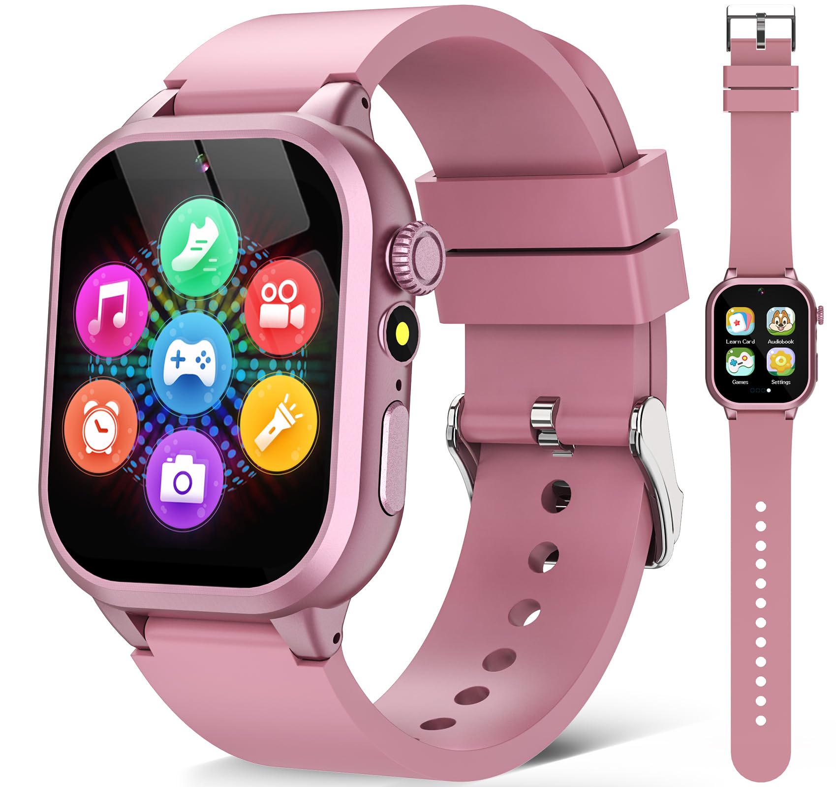 Photo 1 of Semloo Kids Smart Watches for Girls Boys Toys Ages 4-12 with 30+ Games Video Recorder Music Alarm Clock Learning Card HD Touchscreen 4 5 6 7 8 Year Olds Birthday Gift