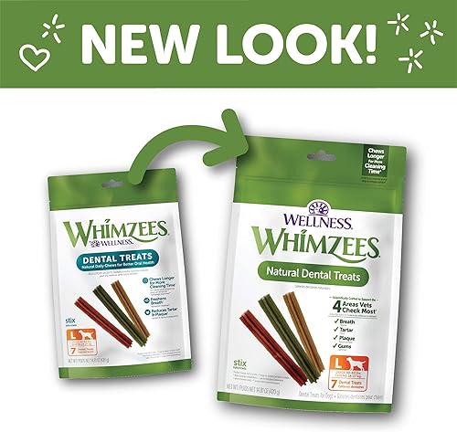 Miniatura 3 de WHIMZEES by Wellness Stix - Masticables dentales naturales para perros, golosinas de larga duración, sin granos, refresca el aliento, raza grande, 7