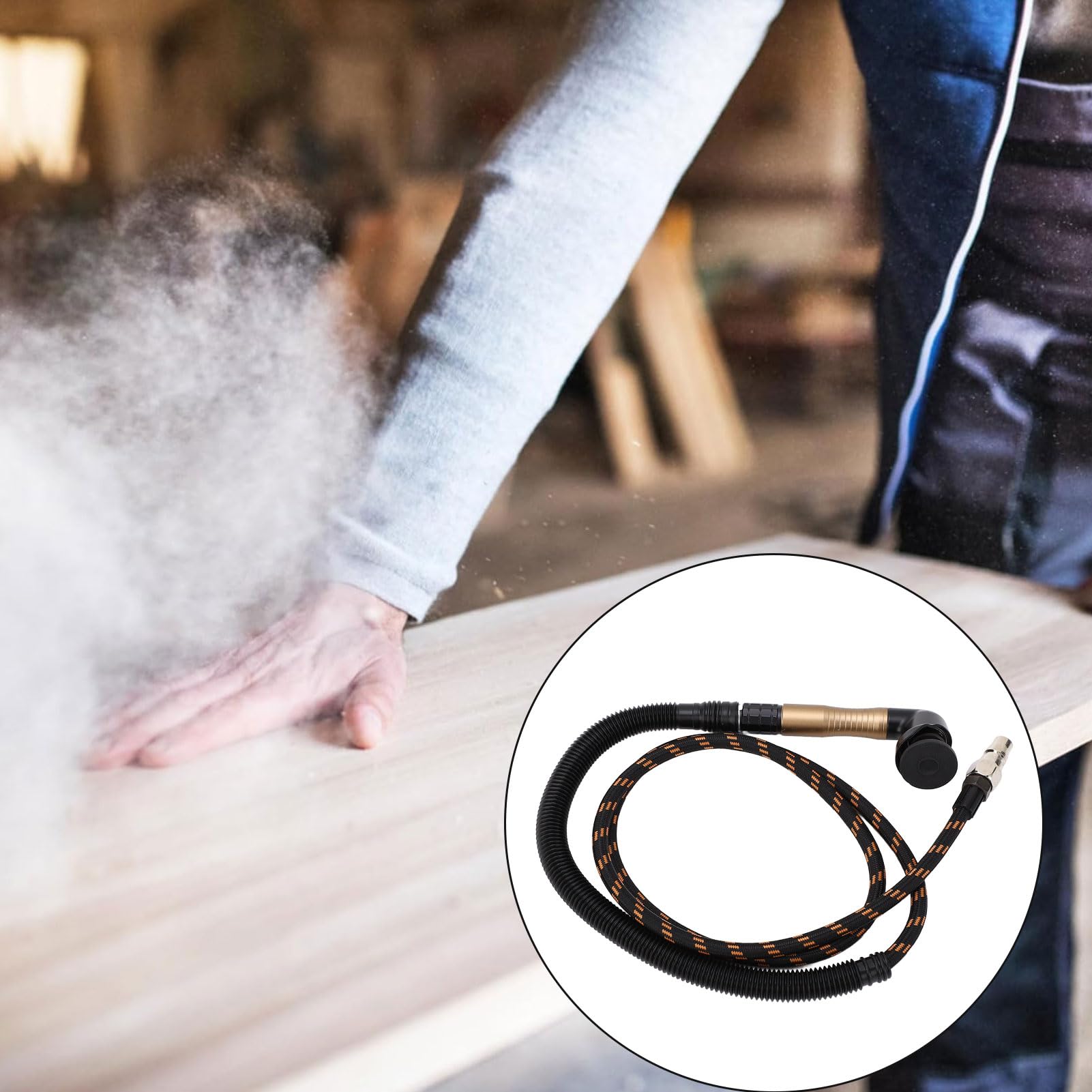 Pneumatic Engraving Pen, Bending Head High Efficiency Complete Pencil Die Grinder Air Tool Kit Lightweight for Grinding Polishing