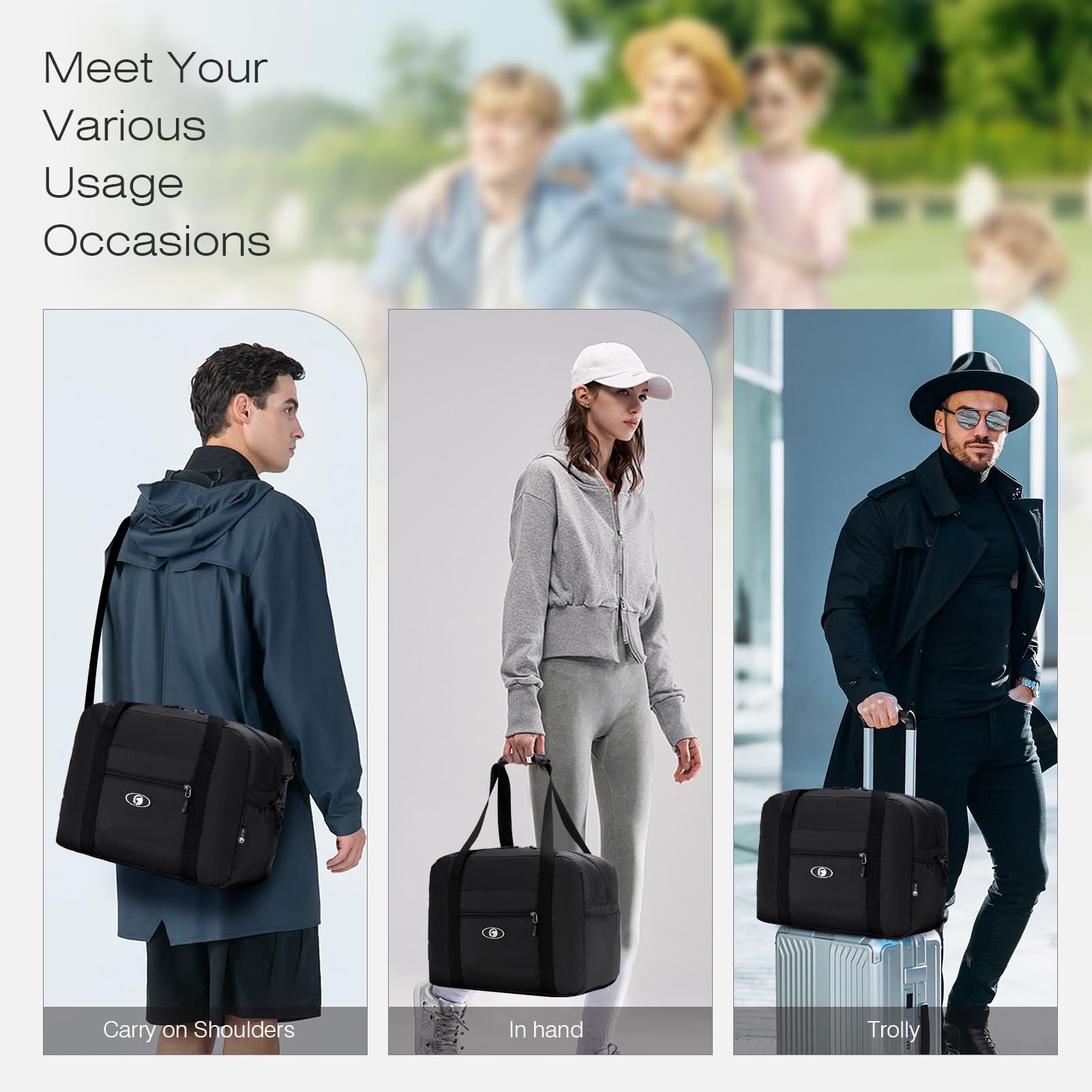 SPAHER Borsone da Viaggio British Airways 40x30x15 Bagaglio a Mano Air france Borsone Palestra Sportiva Grande 20L Donna Uomo Impermeabile Pieghevole Borsa da Viaggio Fitness Travel Duffel Cabin Bag