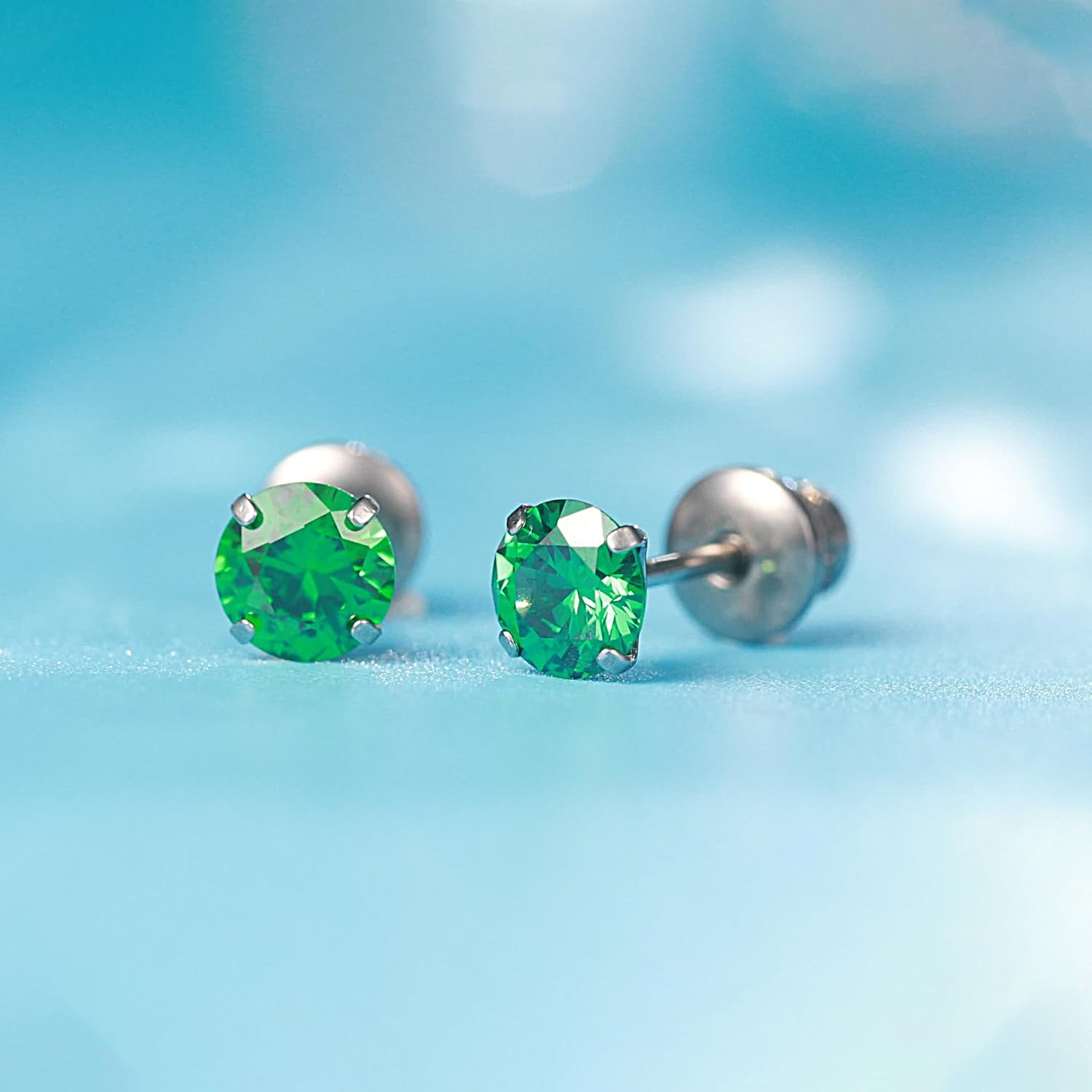 Limerencia Hypoallergenic G23 Implant Grade Titanium Screw Back Earrings Tragus 20G Helix F136 Piercing Post for Sensitive Ears Simulated Diamond Cartilage - Image 7