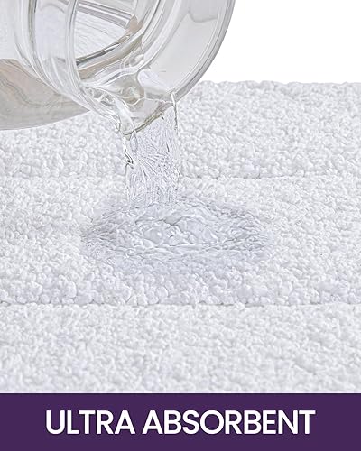Miniatura 4 de DEXI Alfombra de baño, extra suave, absorbente, de alta calidad, antideslizante, cómoda, alfombra para bañera, ducha, baño, lavable a máquina, 24 x