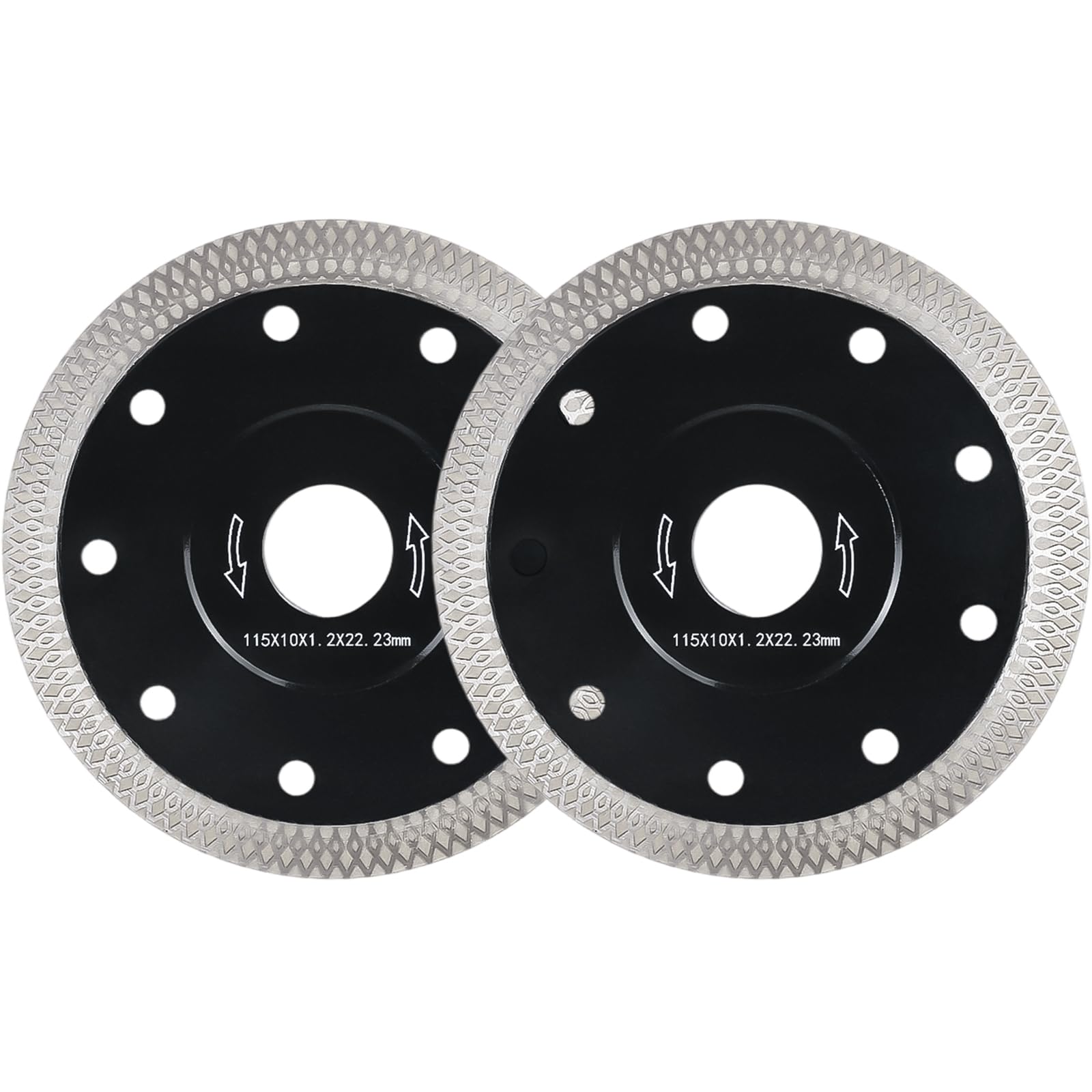 Fairblo 2Pcs 115mm Diamond Cutting Discs for Angle Grinder Super Thin Porcelain Tile Cutting Discs Diamond Saw Blade 4.5" Wheel Disc Clean Cut on Granite Marble Concrete Bricks Ceramics