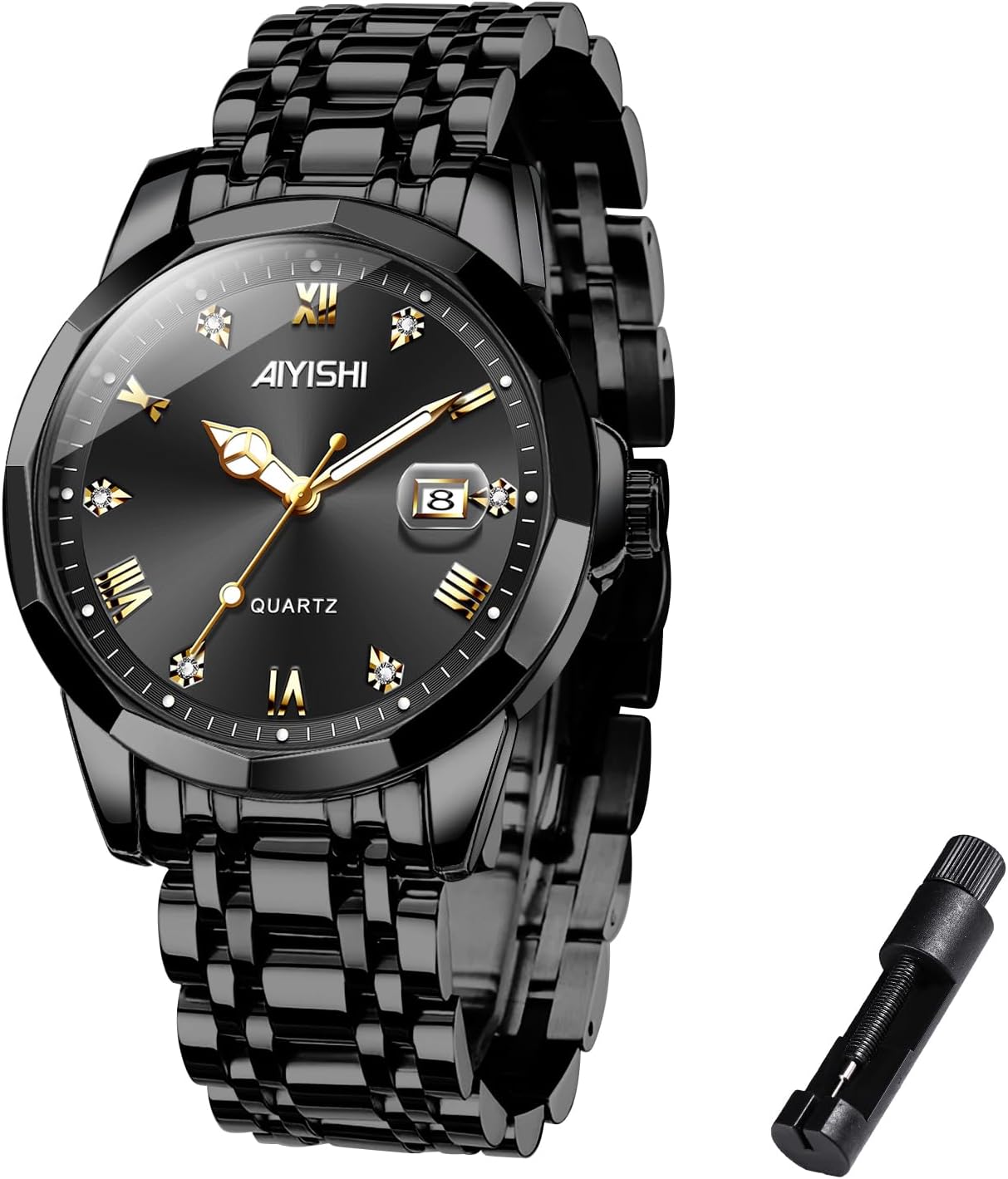Watch for Men Luxury Stainless Steel Business Dress Analog