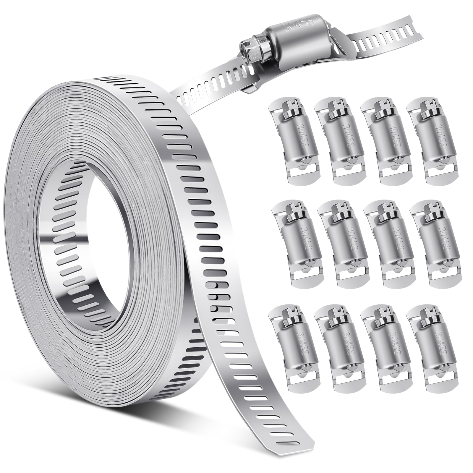 5 Metres Hose Clips, Hose Clamp, Pipe Clips, Pipe Clamps
