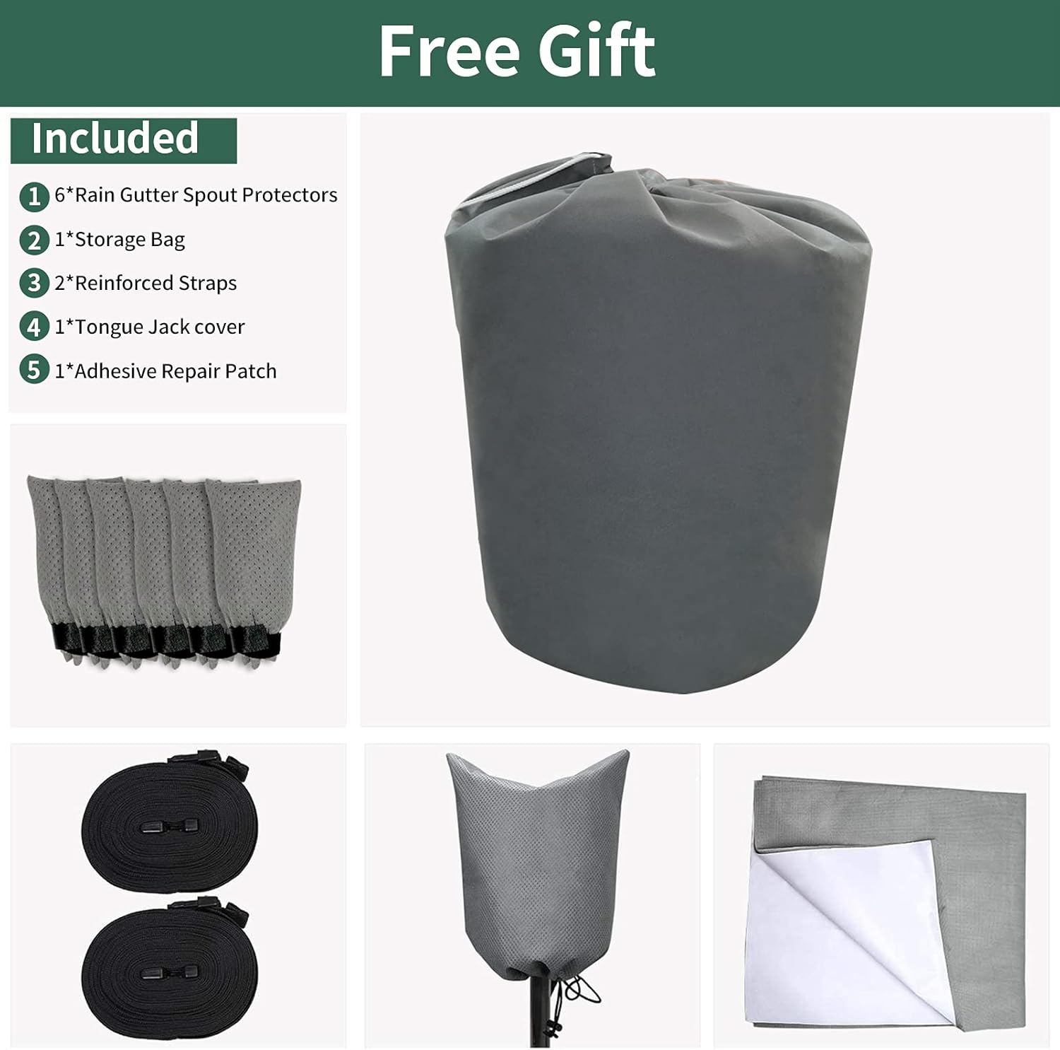 Get Discount 70% Price RV Cover 30ft-33ft, Travel Trailer Covers, Upgraded 6 Layers Top with 6 Sink Covers, 1 Tonge Jack Cover, Patch Kit, Waterproof UV-Resistant Tear-Proof Outdoor Camper Cover