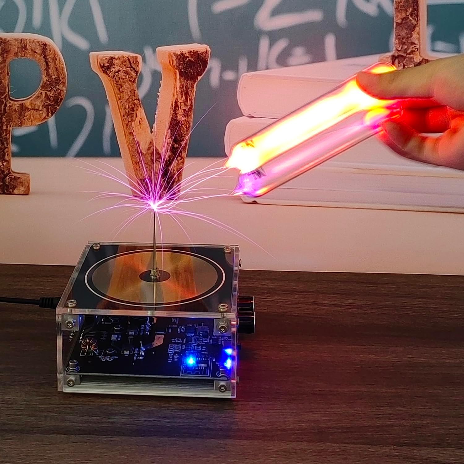 Joytech 9PC Noble Gases Tube Glass Sealed Rare Gases Neon Light Tesla Coil Demonstration Prop Scientific Exhibition SS25