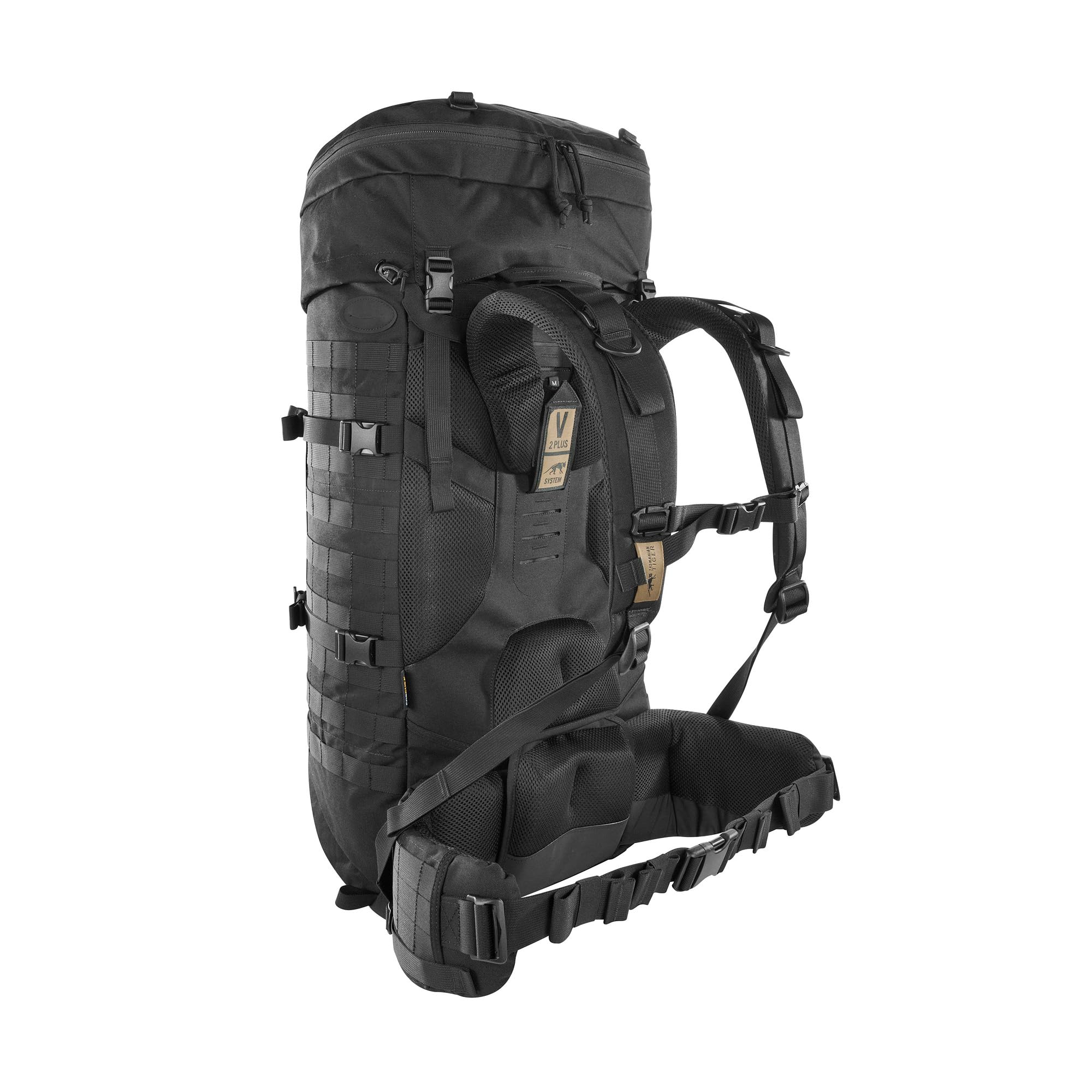 Tasmanian Tiger TT Base Pack 60 FO Modular erweiterbarer Einsatz-Rucksack 60L bis 75L Volumen mit großer Front-Öffnung; Ergonomischer Trekking-Rucksack mit Molle-System