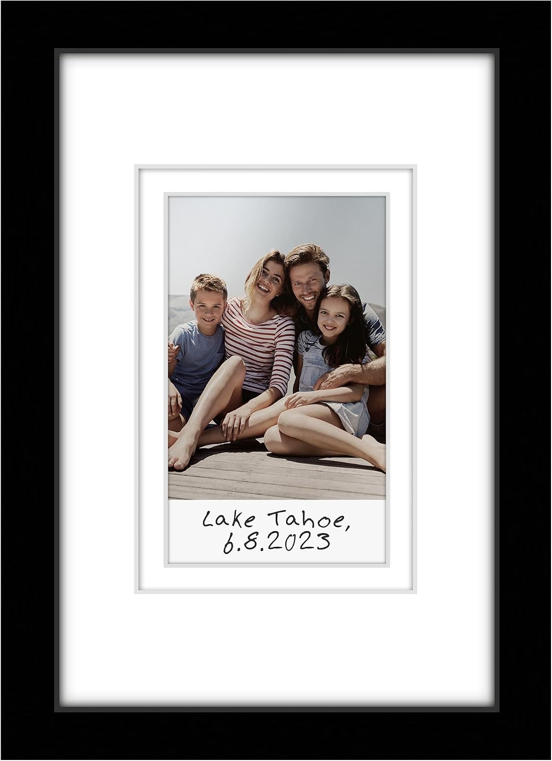 Americanflat 4x6 Picture Frame - Set of 4 - Use as 2x3 Frame with Mat for Instant-Print Photos - Black Mini Picture Frames for Tabletop and Wall Display with Shatter-Resistant Glass