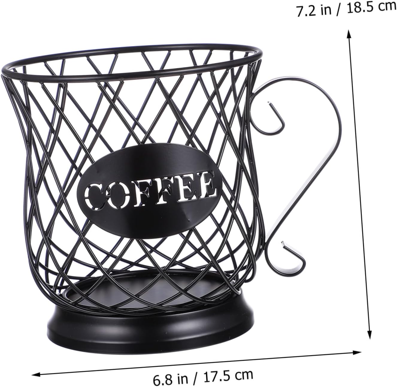 Metal Coffee Pod Holder Basket Organizer Large Capacity Multifunctional Coffee Capsule Storage Rack with Surface and Fruit Snacks