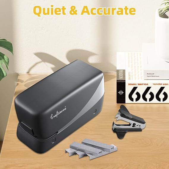 Electric Stapler, 25 Sheet, Include 2000 Staples and 1 Remover, Jam Free, Professional and Home Office Stapler,Battery not Included,AC or Battery Powered.