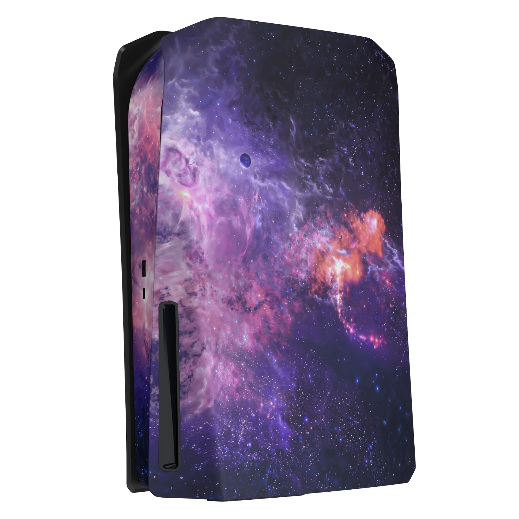 eXtremeRate eXcover Górna Dolna Pokrywa do ps5 Console Disc Edition | Wymiana Płyta Czołowa Backplate Shell Powłoka Kompatybilna z ps5 Wersja Disc Disc—Bez Konsola,Nebula Galaxy
