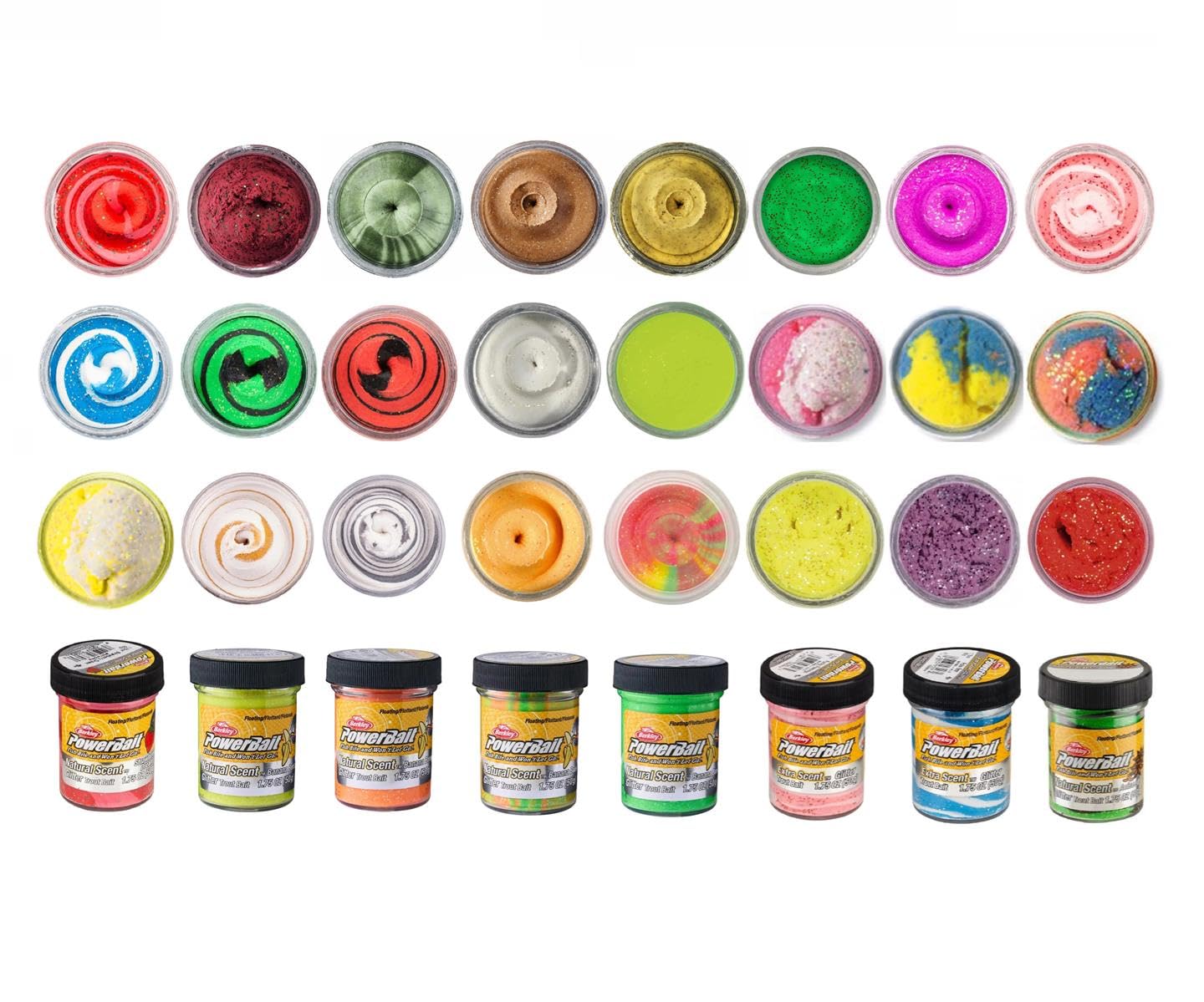 A&M Angelsport XXL Powerbait Troutbait Paket 10-40 Gläser Gemischt Forellenteig
