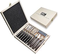 Vista 10 de Juego de 4 cinceles con borde biselado de 1/4 pulgada (6mm), 1/2 pulgada (12mm), 3/4 pulgada (20mm), 1 pulgada (26mm) con mangos de carpintero