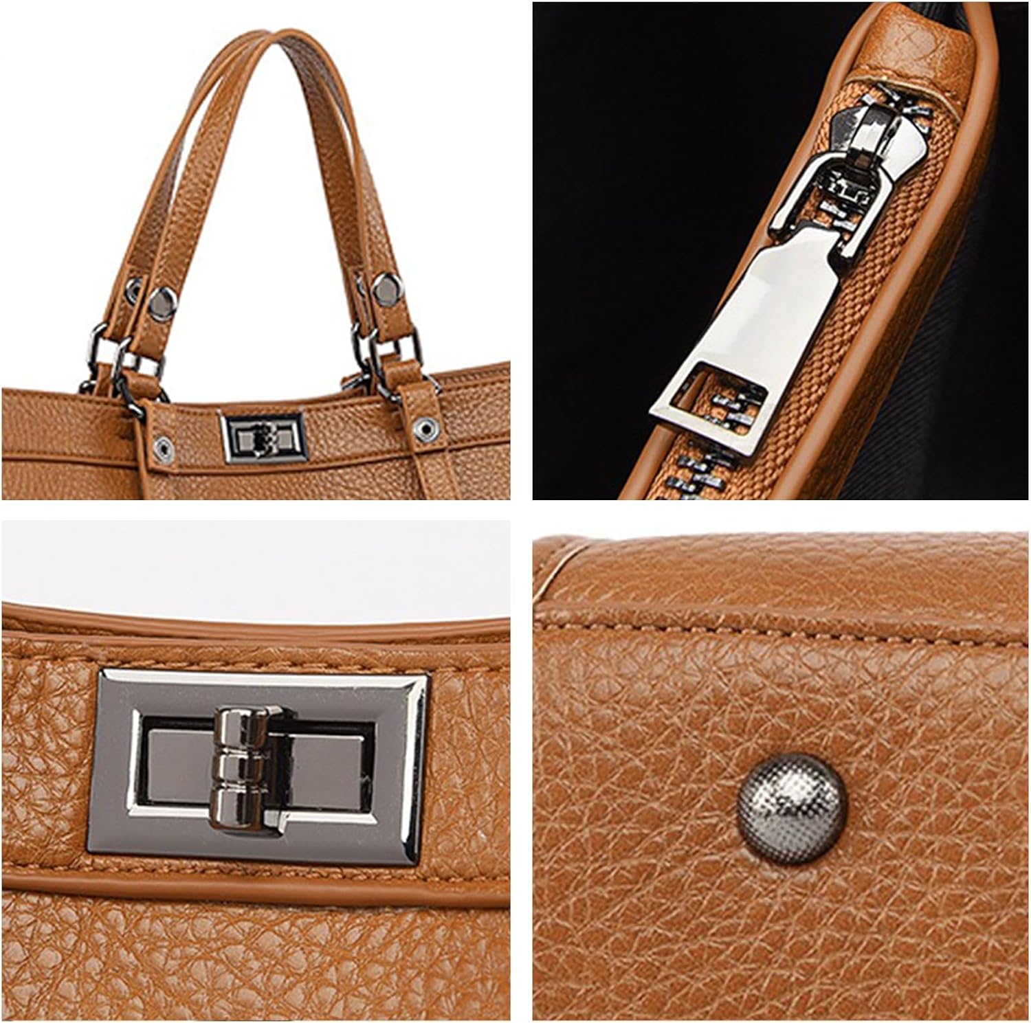 Hobo Bags for Women,Genuine Leather Shoulder Bag,Vintage Underarm Handbags,Designer Tote Bags,Ladies Work Travel Gifts - Image 6