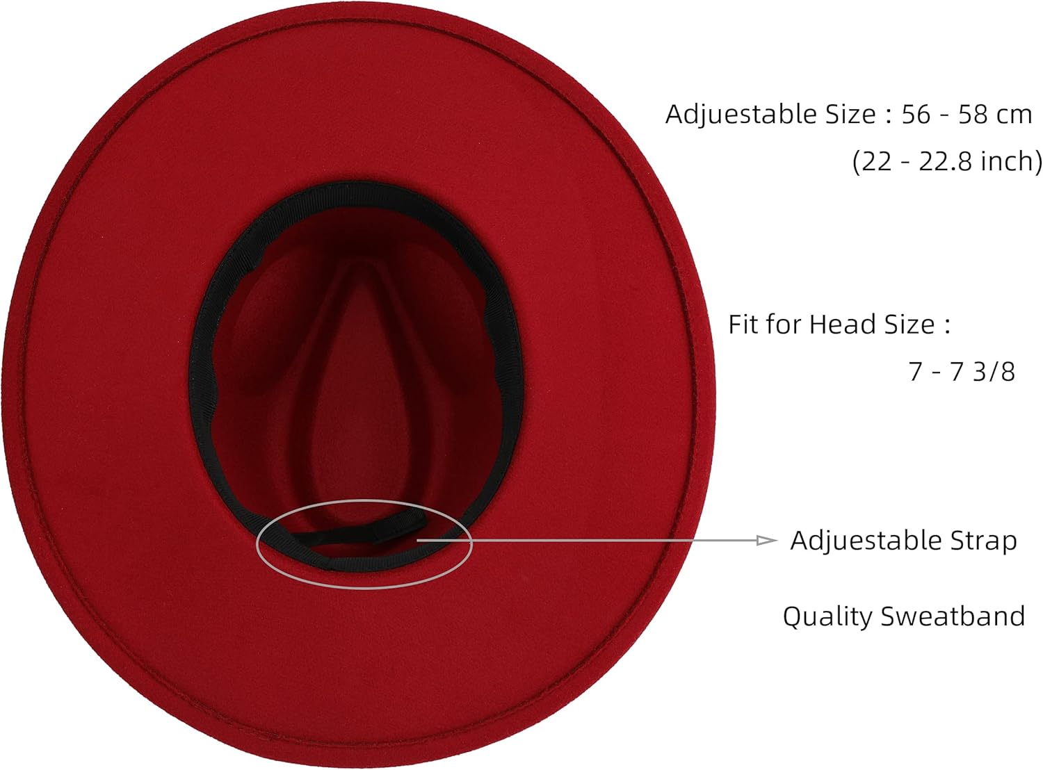 Big Wide Brim Women Fedora Hat - Image 3