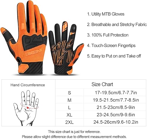 Miniatura 6 de INBIKE MTB BMX ATV - Guantes de ciclismo para carrera de motocross, bicicleta de montaña, DH