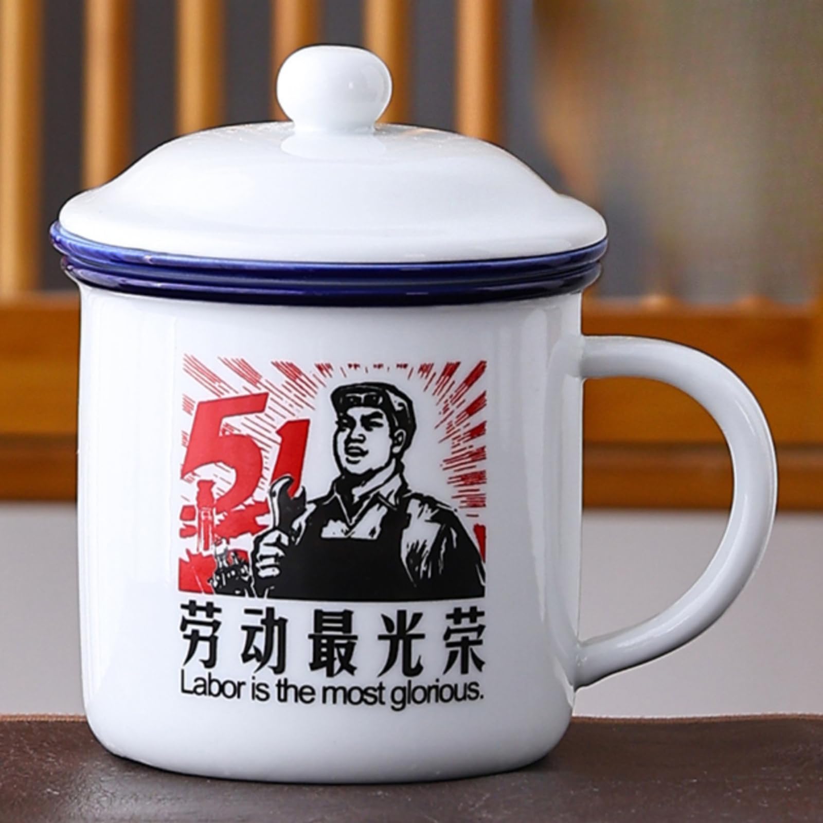 Tasse en céramique rétro de 450 ml pour le café et le thé au quotidien