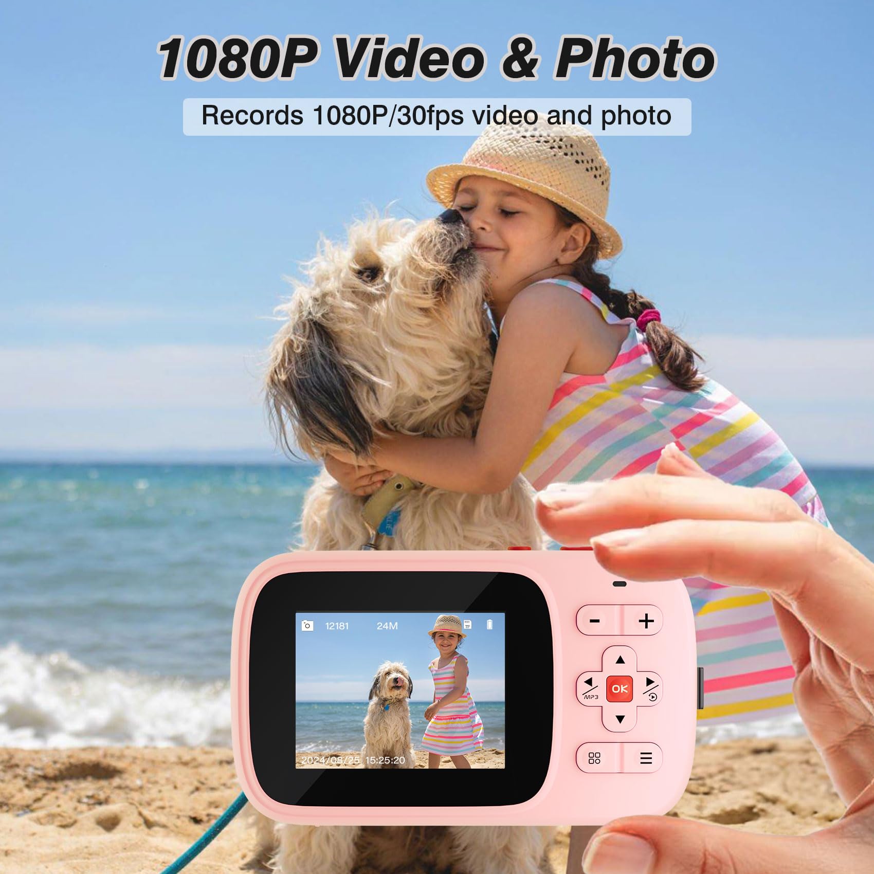 Amazon | デジタルカメラFHD 1080Pフロントとリアデュアルカメラ、自