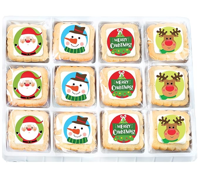 Christmas Cookies Gift Basket 12 Decorated Sugar Cookies miniatura 5