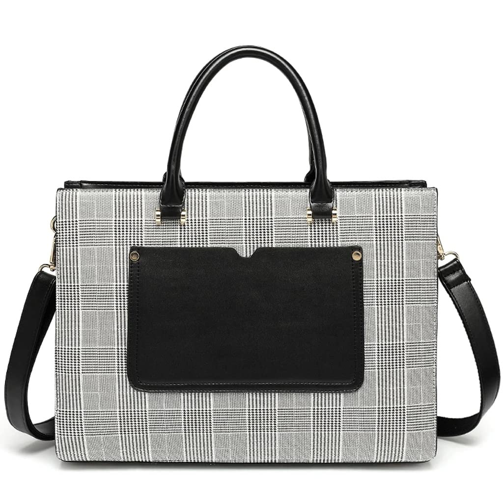 Sacoche pour ordinateur portable en cuir femme grande capacité sac bureau D-14.6