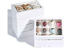 12PCS Premium White Valentine's Day Strawberry Boxes