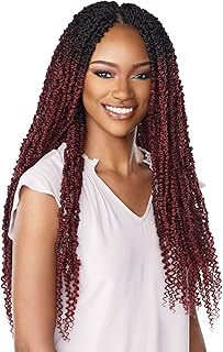 Sensationnel Lulutress Crochet Braiding hair - DIY hair style crochet braids hair extensions All Kanekalon flame retardant synthetic Fiber Premade precurled Locs and Twists color braids - 2X Skinny Passion TWIST 24 (1)