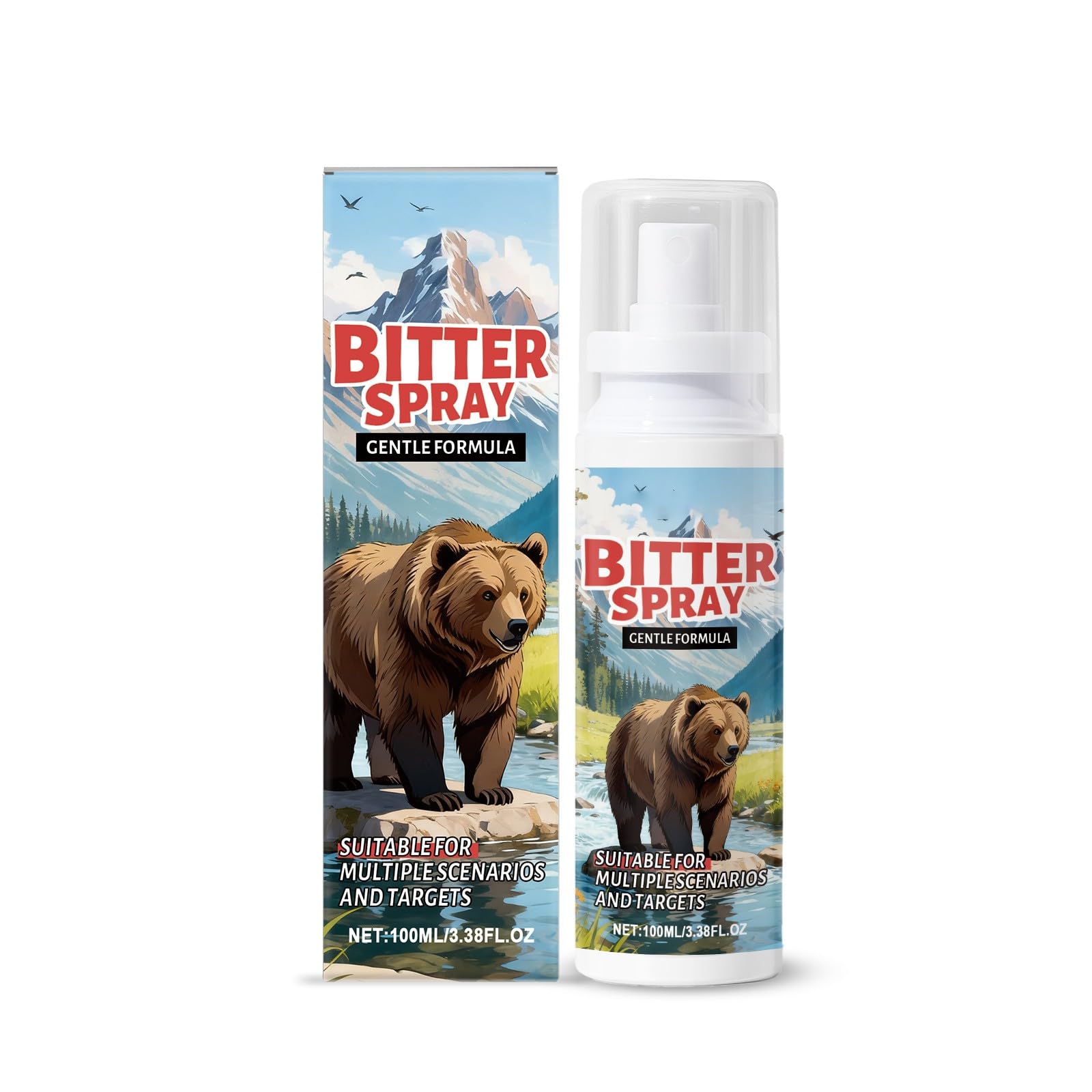 Bear Spray For Hiking And Camping 100ml Portable Bear Long Lasting For Outdoor Adventures (Light blue, 14.6cm)