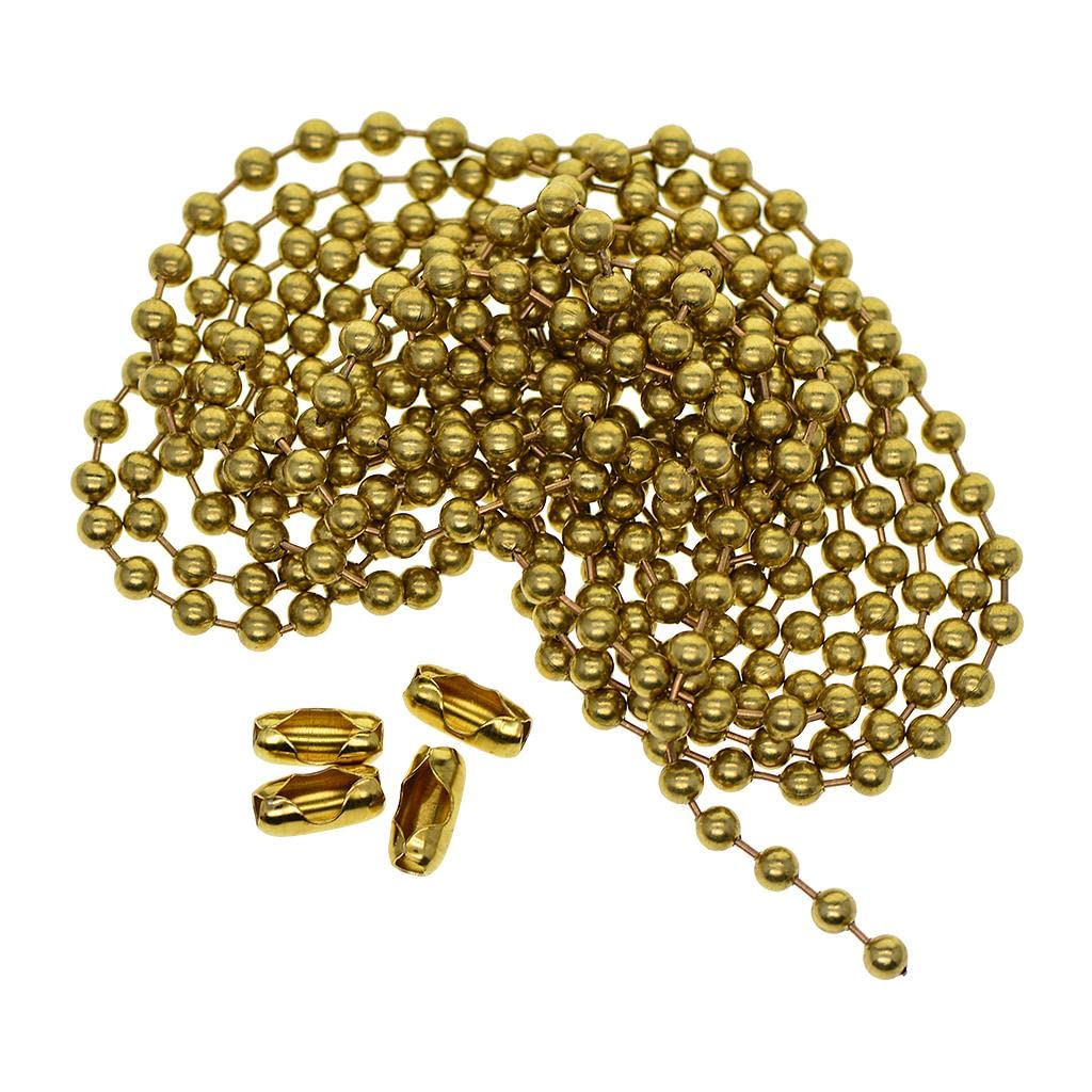 6.5 Feet Brass Bead Ball Chains 4mm With