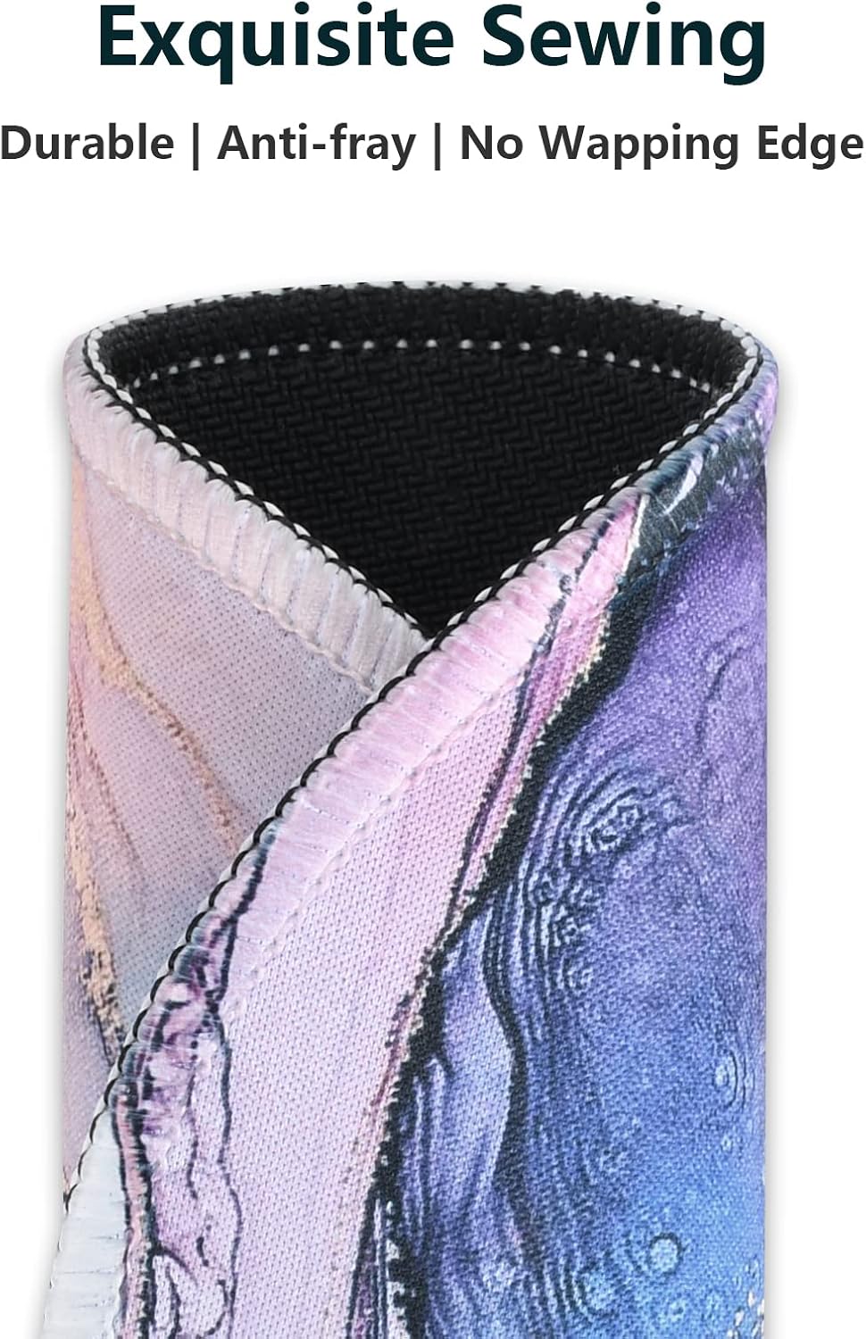 Round Mouse Pad, Small Mouse Pads for Wireless Mouse, Mouse Pad for Desk, Premium-Textured Mouse Pad, Durable Portable Mousepads, Home Office Accessories (Purple Marble)