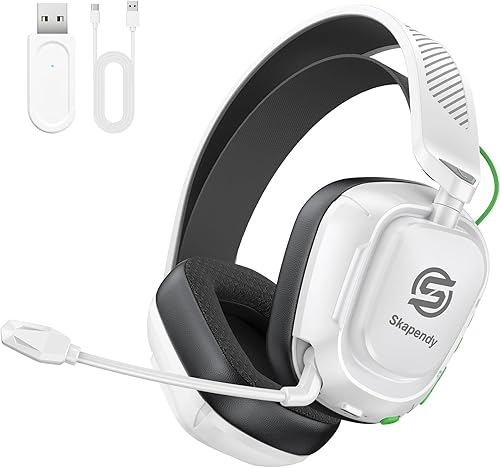 Wireless Gaming Headset for PC, PS5, PS4, Switch & Mac, 2.4GHz Ultra-Low Latency & Bluetooth Gaming Headphones with Noise Canceling Mic, 3D Stereo Lossless Audio for Nintendo 64 Accessories