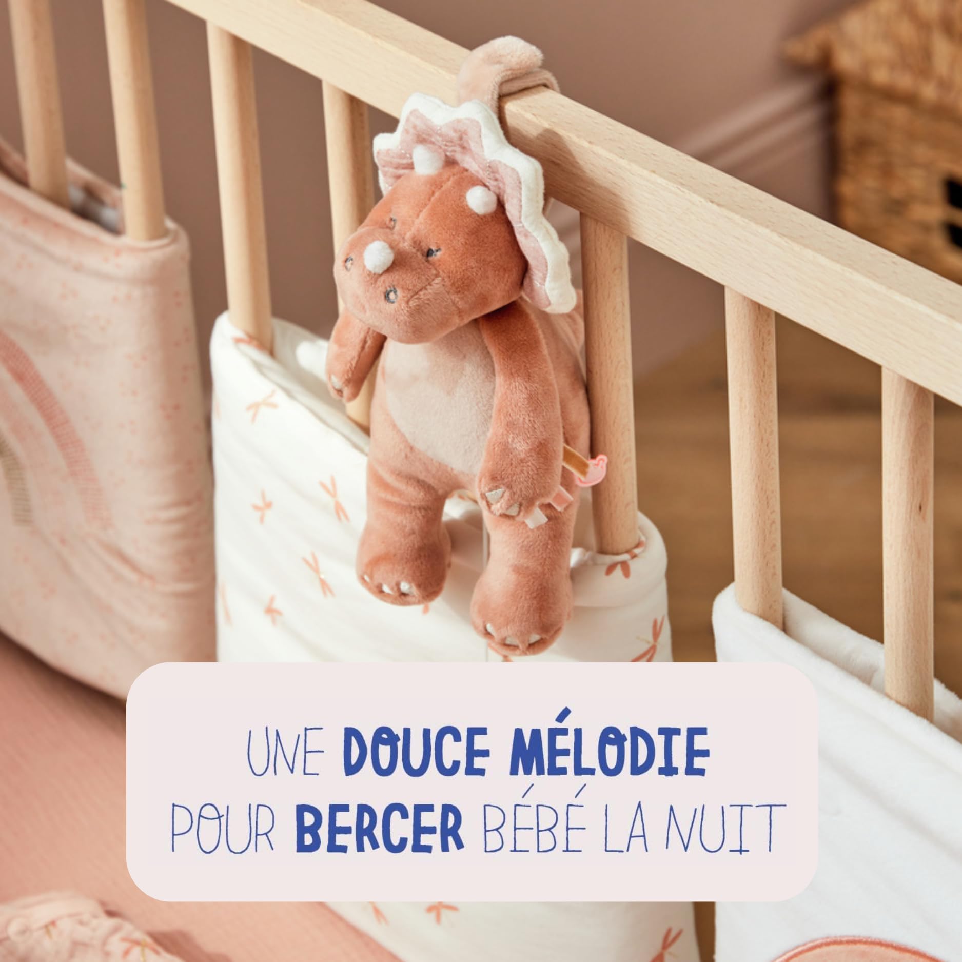 noukies Peluche small Ops en Veloudoux ® greige Offres Bébé