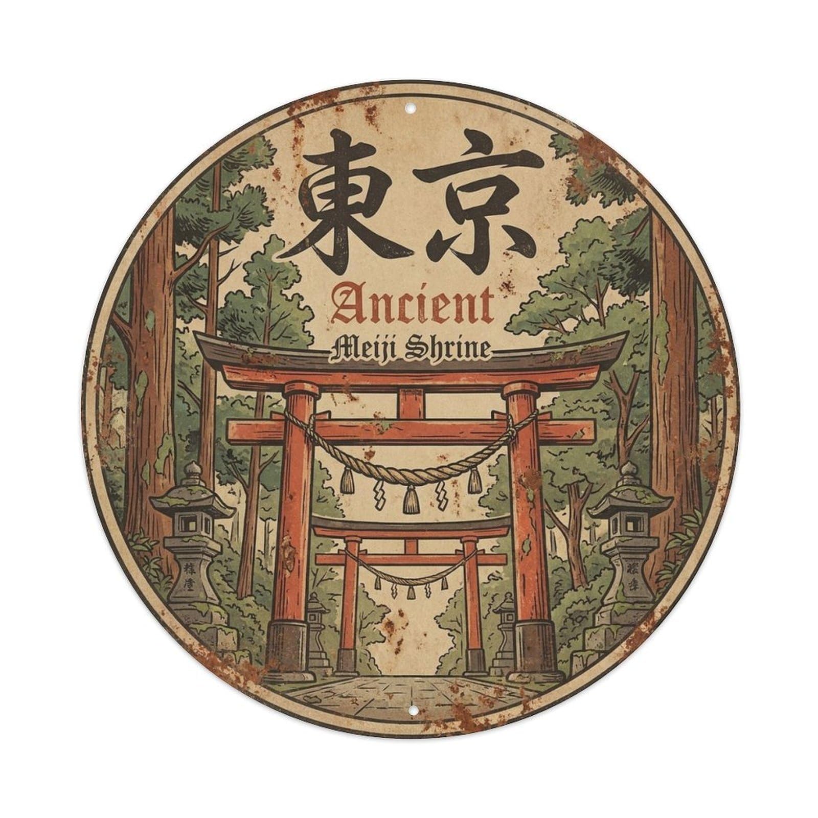 Tokyo Japan Heritage Travel Historic City Landmark Metal Tin Sign