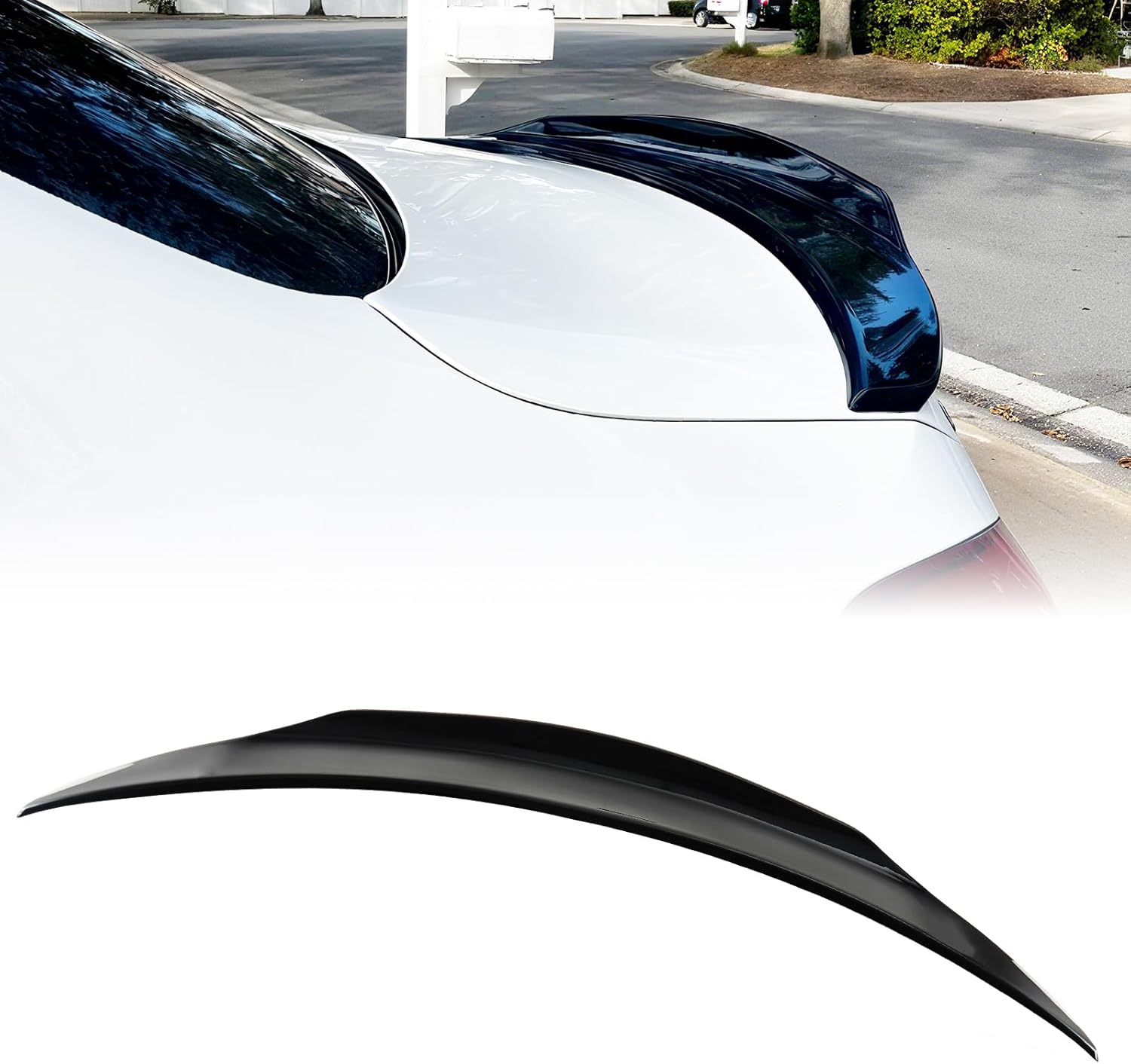 Carbon Fiber Rear Spoiler Wing Compatible with 2015-2021 Mercedes-Benz W205 C-Class C300 C350e C400 Sedan, Trunk Spoiler for 2015-2021 W205 C46 C63 C63S AMG Sedan
