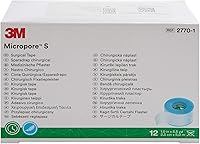 Vista 2 de 3M Micropore Skin Friendly Silicone Medical Tape, 1 Inch X 5-1/2 Yard, Blue, 12 Rolls, 1 Pack