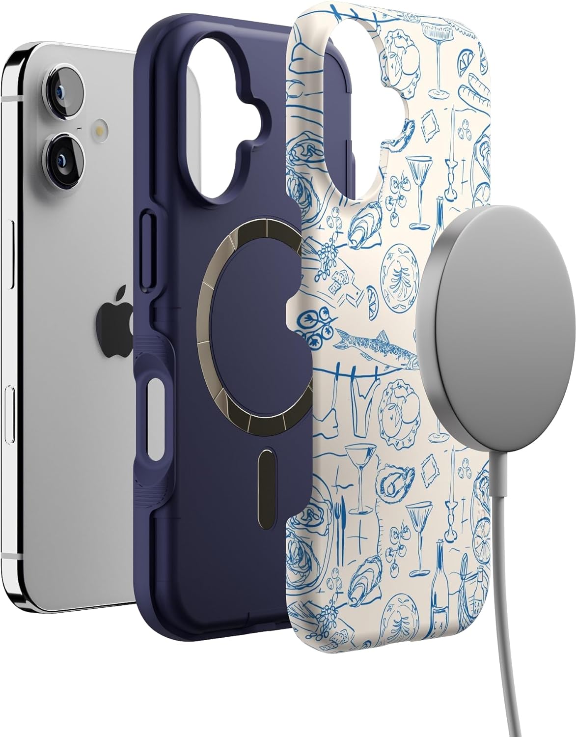 Casely iPhone 16 Case | Amalfi Aperitivo | Dolce Vita | Bold Protective Design | Compatible with MagSafe